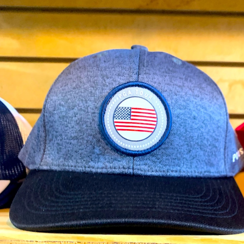 Pro series golf at American flag